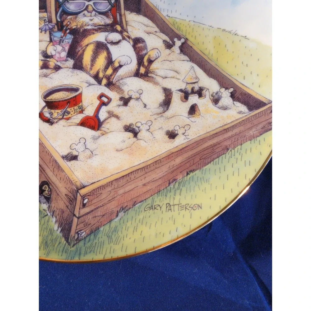 Gary Patterson Time Out Comical Cats Danbury Mint Collector Plate 1987 B9645